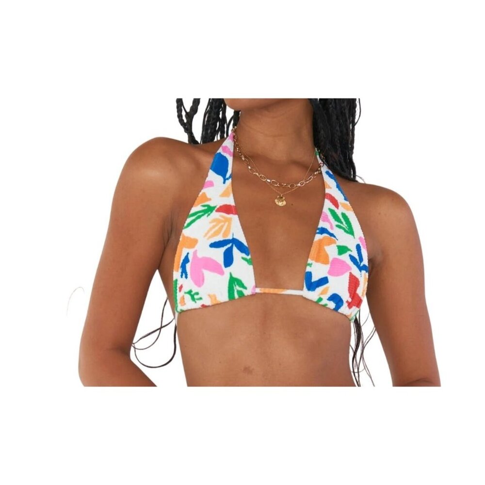 Show Me Your Mumu Swim Womens XL Primary‎ Paradise Bikini Tanning Top NWT